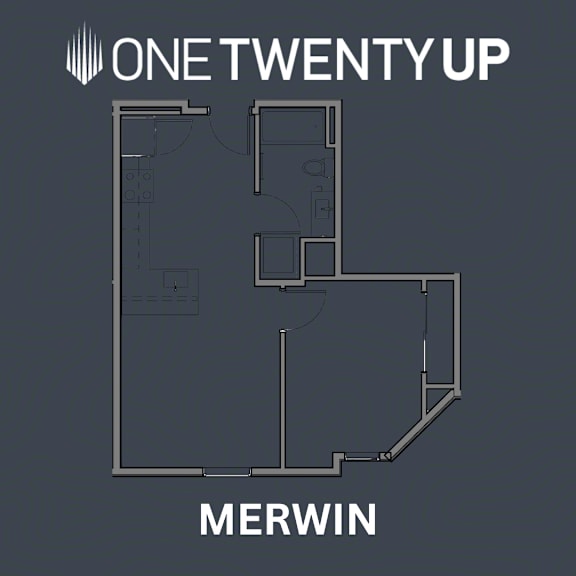 A floor plan of a building named Merwin.