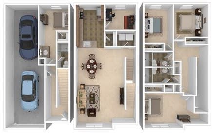 Floor Plan  Southside Four Bed