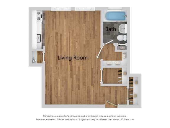 Palladian | Studio - The Broadway Floor Plan
