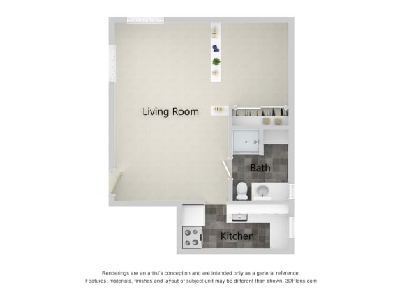 Palladian | Studio - The Clay Floor Plan