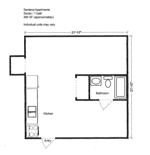 Santana Court Studio Floor Plan