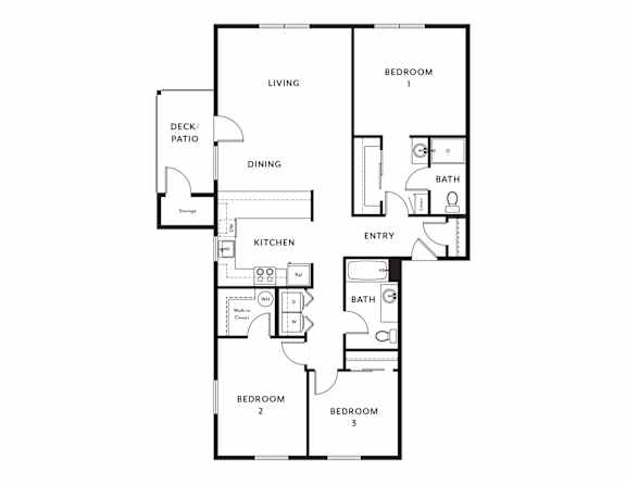 Floor Plan  A black and white image of a floor plan for a house.