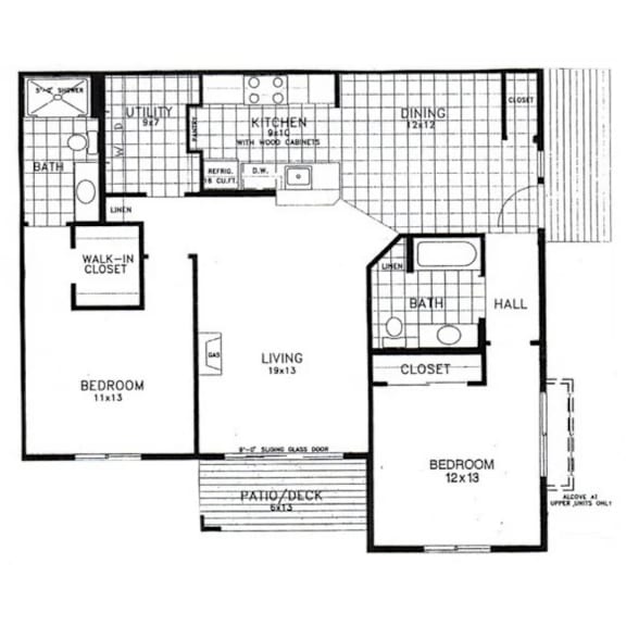 Floor Plan  A black and white image of a house floor plan.