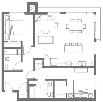 Floor Plan  2x2D