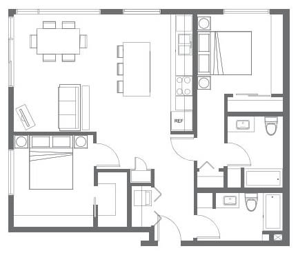 Apartments in Everett WA - The Waterline - Two Bed
