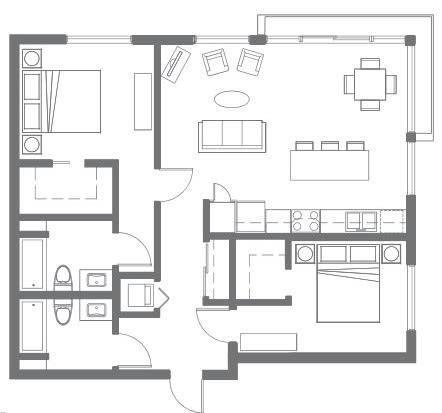 Apartments in Everett WA - The Waterline - Two Bed