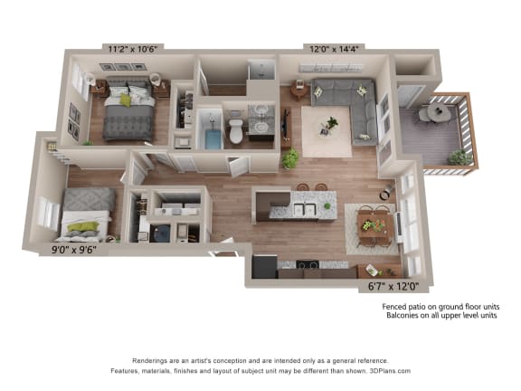 a floor plan is shown with a bedroom and a living room