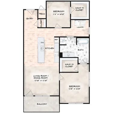 the first floor plan of a studio apartment