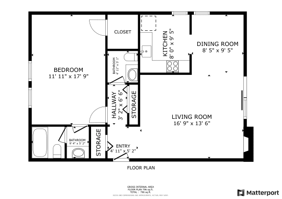 a floor plan of a house with a living room and a dining room