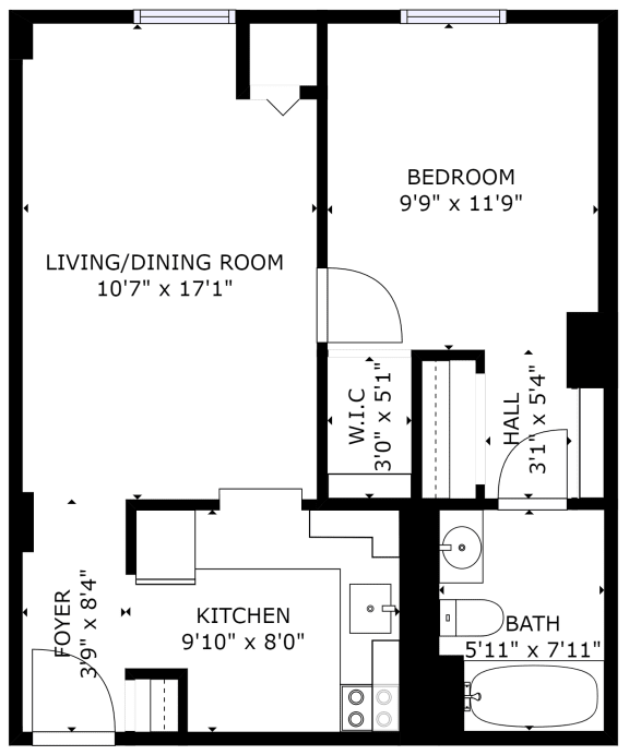 Floor Plans of Riverview Apartments in Leavenworth, KS