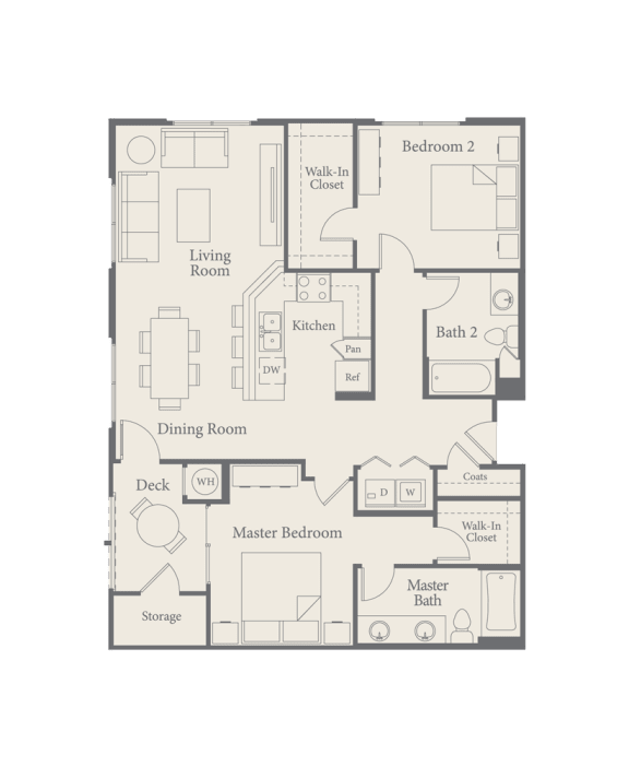 2 bed 2 bath A at Circa 37 Apartments, California