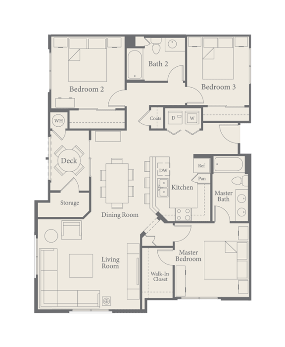 3 bed 2 bath at Circa 37 Apartments, San Diego, CA