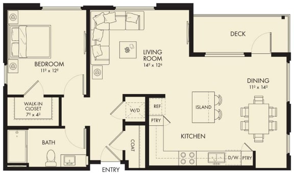 A4 Floor Plan at The Hub, California, 92131