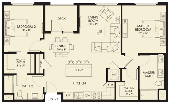 Floor Plan  B1 Floor Plan at The Hub, San Diego, California