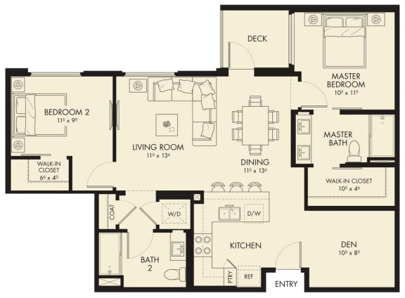 Floor Plan  B5 Floor Plan at The Hub, San Diego, 92131