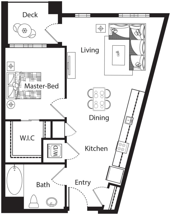1 bed 1 bath M 1 bed 1 bath M at Purl Apartments, California, 92108
