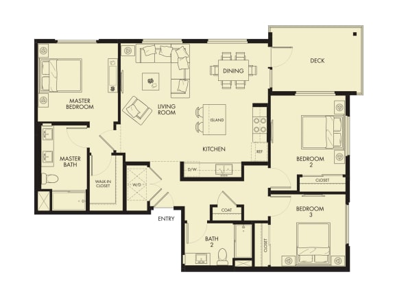 Floor Plans of The Hub in San Diego, CA