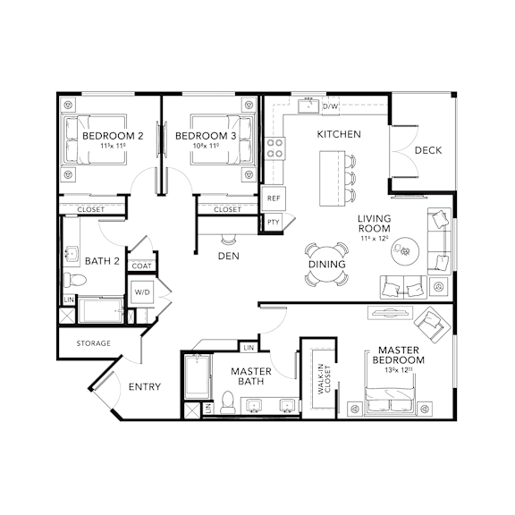 C2 Floor Plan at The Brynn, San Diego