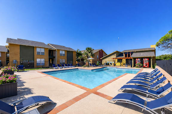 Large Swimming Pool at City-Base Vista, San Antonio, TX