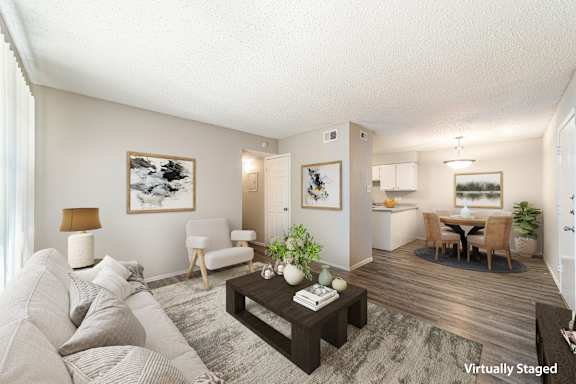 Spacious Living Room at City-Base Vista, San Antonio, Texas