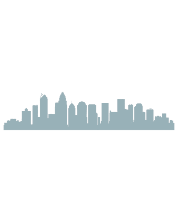 A city skyline silhouette is displayed.
