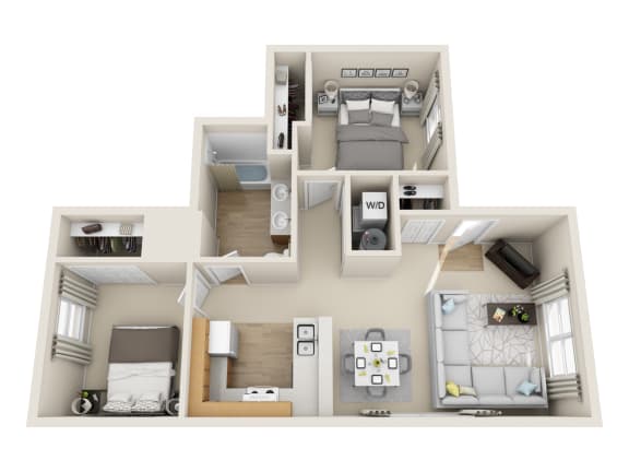 Belle Creek B1 2 BDRM 1 BATH at Belle Creek Apartments, Henderson, CO, Colorado