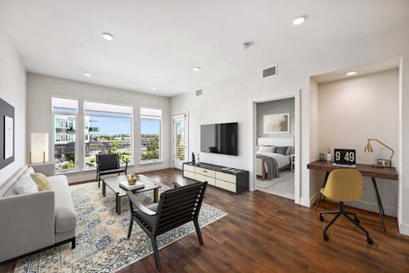 Floor to Ceiling Windows at Delo Apartments, Louisville