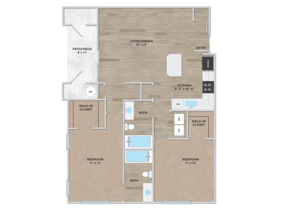 GARDENIA 2 BDRM 2 BATH at Enclave Apartments, Henderson, CO, 80640