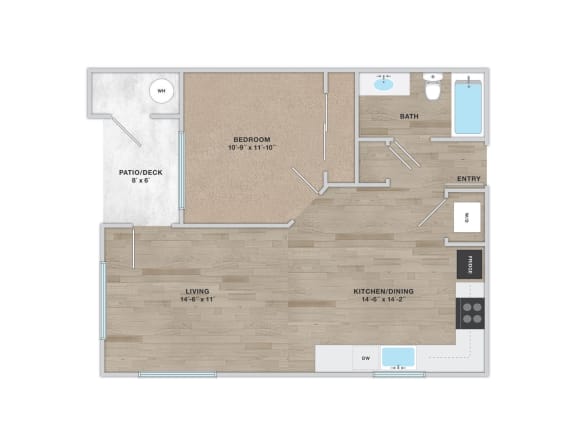 MARIGOLD 1 BDRM 1 BATH at Enclave Apartments, Colorado, 80640