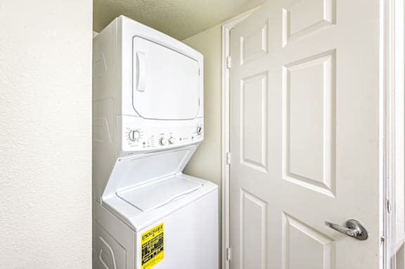 In Home Stacked Washer/Dryer at Belle Creek Apartments, Henderson, 80640