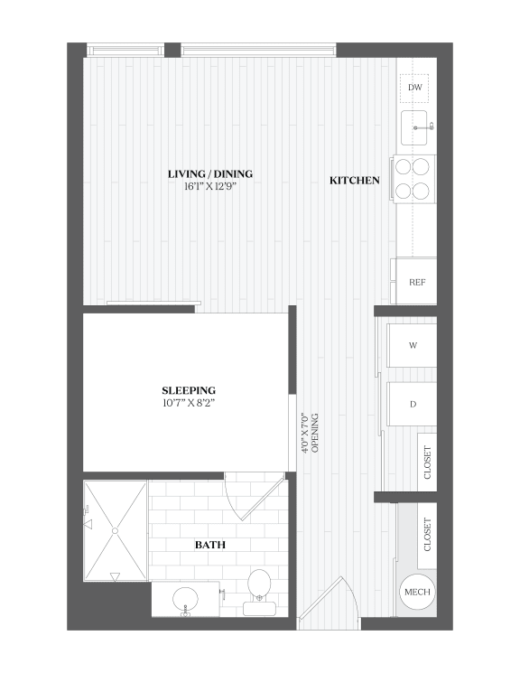 S1-1 Floor Plan at The Audubon New Haven, New Haven, 06511