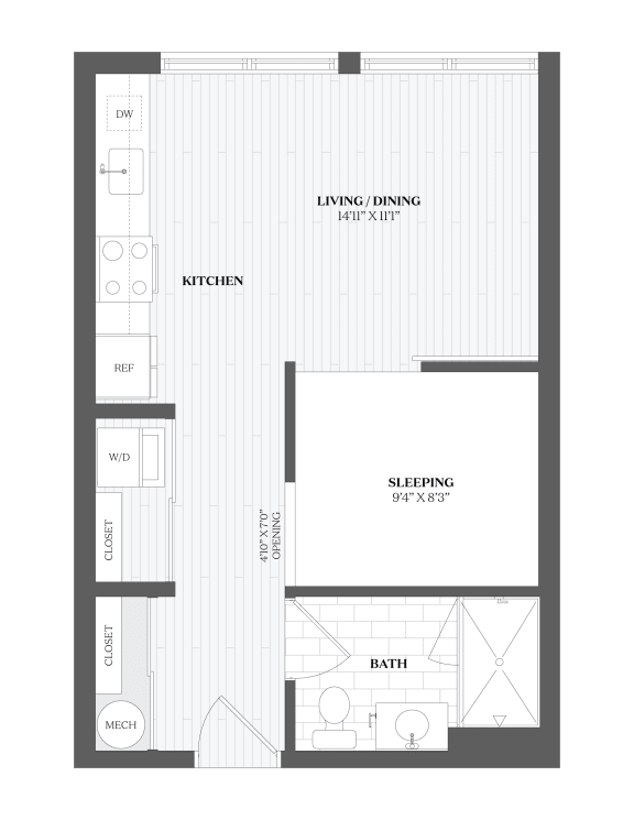 S2 Floor Plan at The Audubon New Haven, Connecticut, 06511