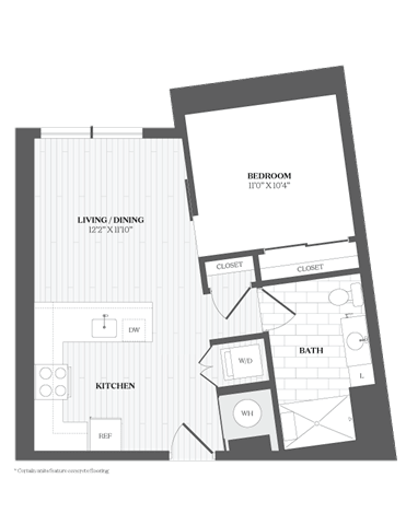 A black and white image of a floor plan for a home.