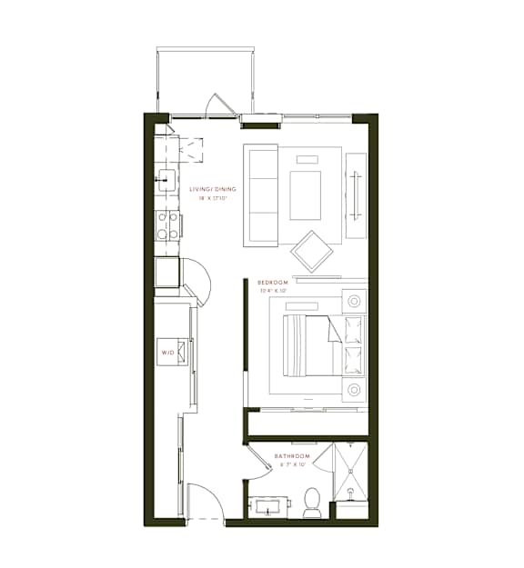 S3 Floor Plan at Twenty Fair Apartments, New Haven, 06511