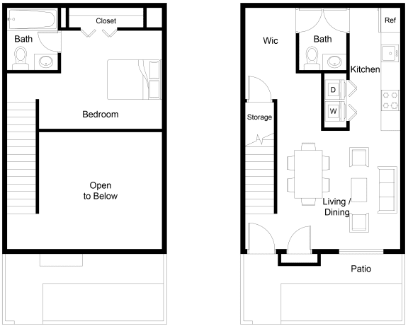 Floor Plan  a floor plan of a house with a bedroom and a living room