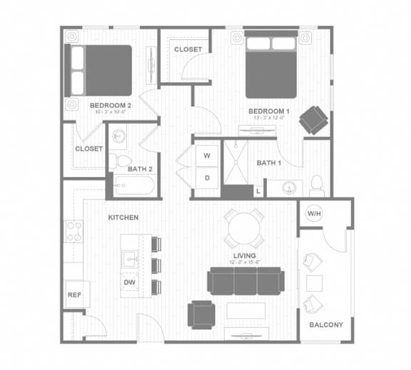A black and white image of a house floor plan.