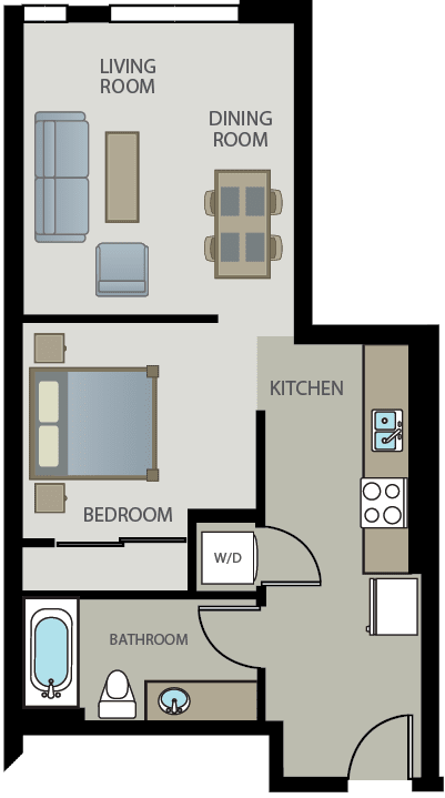Open one bedroom apartment for rent in south lake union seattle waashington