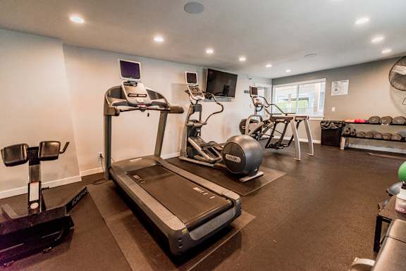 the gym  at Aero Apartments, Tacoma, WA, 98444
