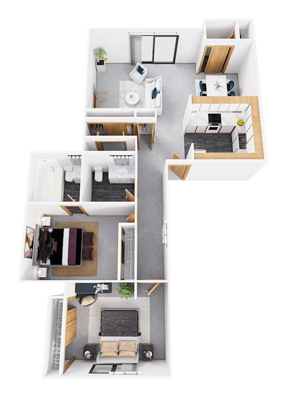 A series of images showing different floor plans of a house.