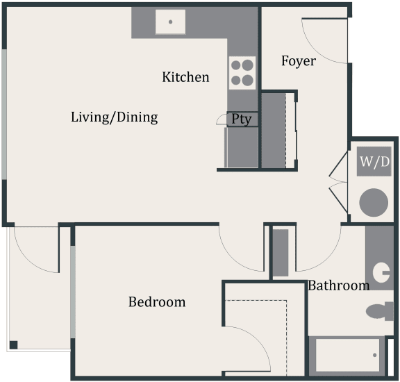 a drawing of a floor plan of a house a drawing of a floor plan of a house at Gage On Sixth, Washington