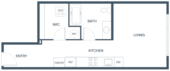 A3 ALT Floor Plan at Baldwyn, Seattle, WA