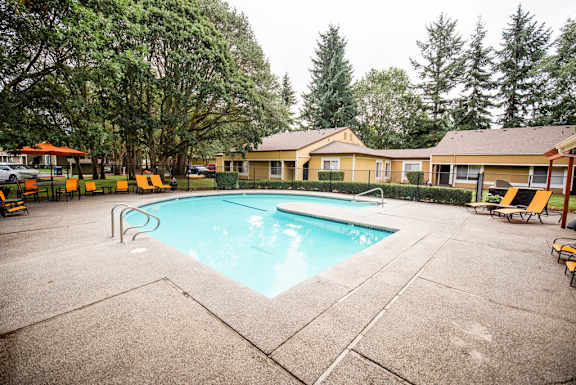 the swimming pool at our apartments