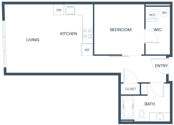 One Bedroom Apartment at Baldwyn, Seattle Washington