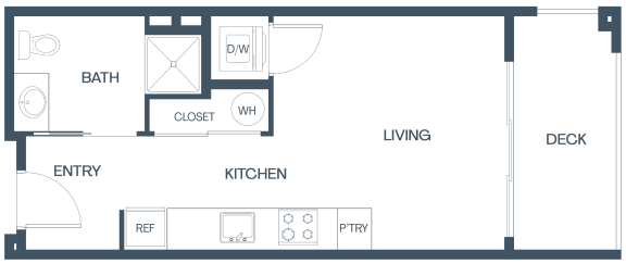 S3A Floor Plan S3A Floor Plan at Baldwyn, Seattle, WA