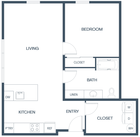 B1 Floor Plan B1 Floor Plan at Baldwyn, Seattle, 98125