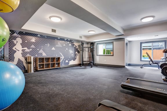 the gym at the preserve apartments