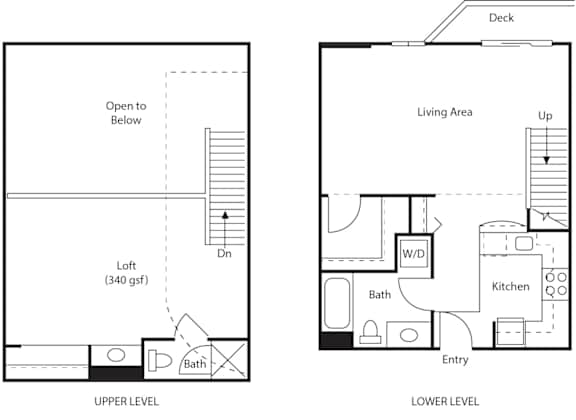 A diagram shows the layout of a house with an upper level and a lower level.