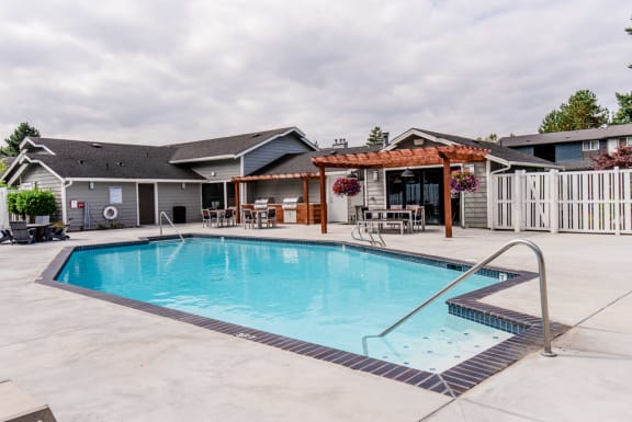 the swimming pool at our apartments at Vibe, Washington, 98030