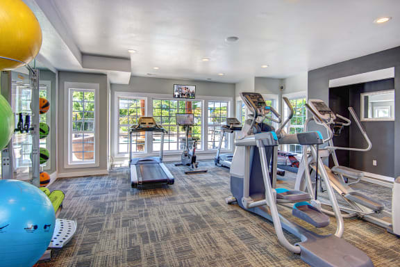 Fitness area at Deer Creek Apartments, Washington, 98373