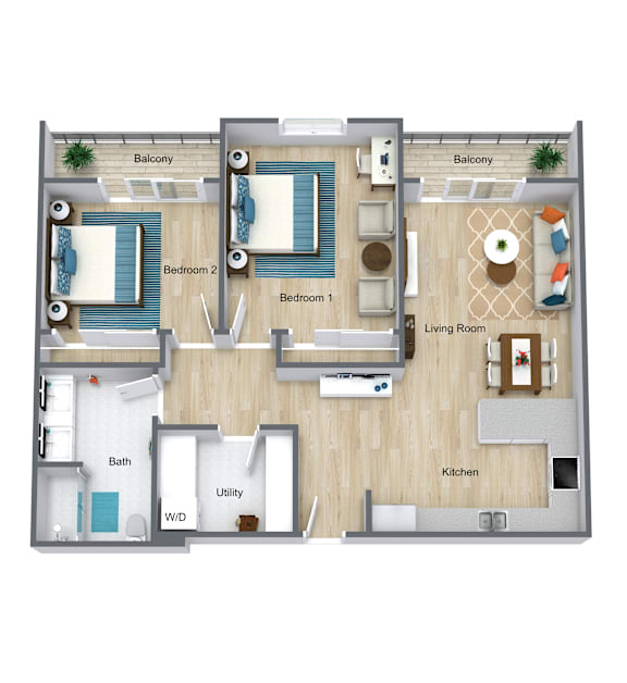 The Cannery Floor Plan at Coastal Senior Residences at The Park Lane, Monterey, CA, 93940